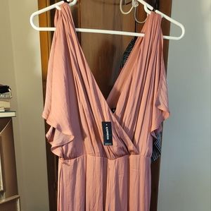 Express rose gold jumpsuit